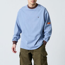 【送料無料】 UNIVERSAL OVERALL ユニバーサルオーバーオール 別注 ワンポイントロゴ刺繍 ロングスリーブTシャツ U2613215IN-JF メンズ 2026SS M/L 全7色