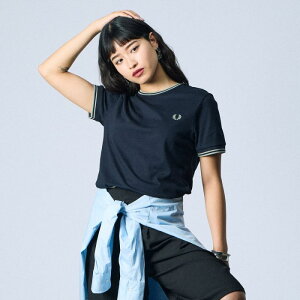 �y���������z FRED PERRY �t���b�h�y���[ �c�C���e�B�b�v �V���[�g�X���[�uT�V���c M1588V ���f�B�[�X �g�b�v�X ���� 2026SS XS/S �S10�F