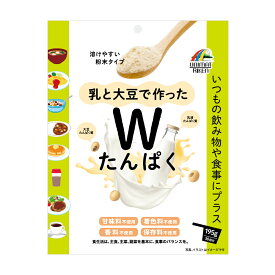 【送料一律200円】乳と大豆で作ったWたんぱく　195g（ユニマットリケン）