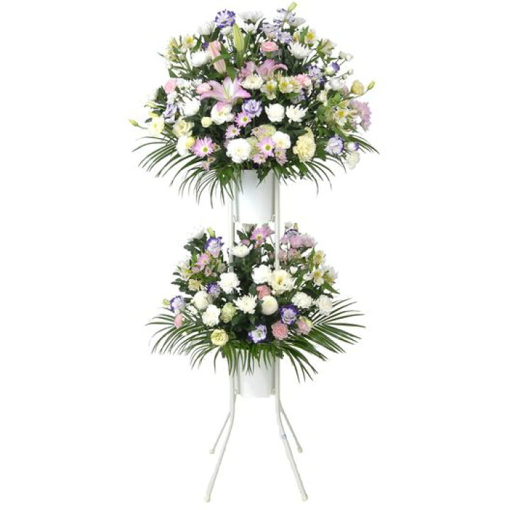 楽天市場 当日配達 弔事用スタンド生花二段 ご葬儀 お葬式 お通夜 告別式 お供え お悔みなど 地域の風習に合わせてお届け致します だるまかごの地域も有 jfn花くらぶ 楽天市場 当日配達 弔事用スタンド生花二段 ご葬儀 お葬式 お通夜 告別式 お供え お悔みなど 地域の風習に合わせてお届け致します だるまかごの地域も有 jfn花くらぶ