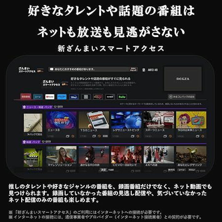 楽天市場】REGZA 24インチ Airplay ネット動画対応 ハイビジョン V35N 