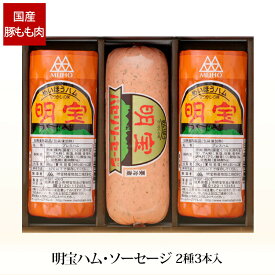 贈答 ギフト 明宝ハム ソーセージ 2種 3本入 H2A-B 産地直送 冷蔵便 送料無料 岐阜 名物 国産豚肉 もも肉