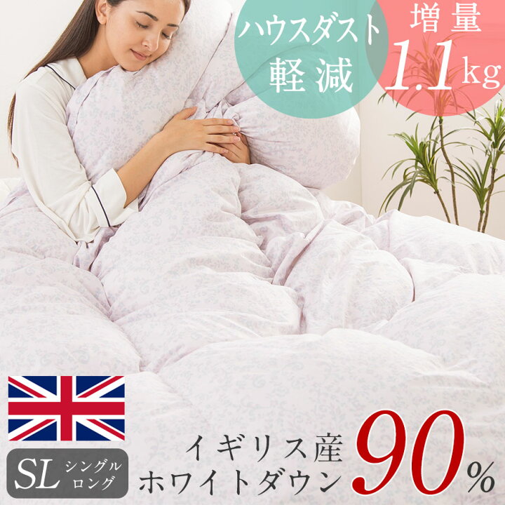 楽天市場】＼土日12％ｸｰﾎﾟﾝ／羽毛布団 西川 イギリス産ホワイトダック 