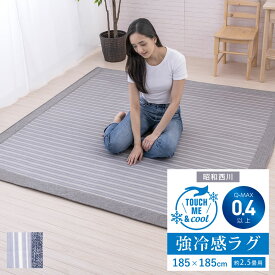 楽天市場 冷感 ラグマット 185 185の通販