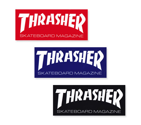 即納最大半額 スライドスポーツ界を席巻するアメリカのストリート系ブランド スラッシャー ステッカー ブランド かっこいい おしゃれ アウトドア アメリカン スケボー スケートボード ストリート 車 バイク スーツケース カーステッカー アメリカン雑貨 Thrasher Logo