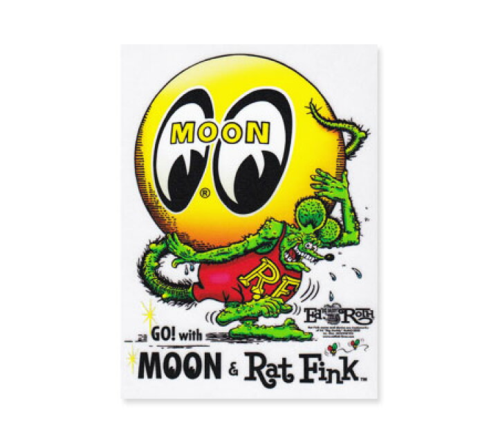 楽天市場 ムーンアイズ ステッカー 車 アメリカン おしゃれ かっこいい バイク カーステッカー Mooneyes ラットフィンク Rat Fink キャラクター アメリカ アメリカン雑貨 アイボールステッカー メール便ok Sc Dm232 Mon U S Junkyard