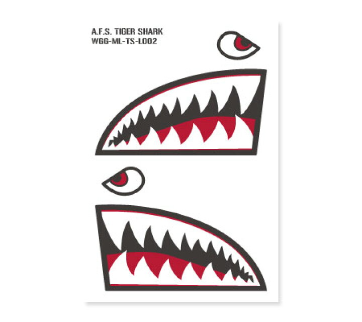 楽天市場 ミリタリー ステッカー アメリカン 車 おしゃれ かっこいい アウトドア スーツケース バイク カーステッカー 戦闘機 アメリカ軍 Us Air Force エアフォース ノーズアート Air Fighter Symbols タイガーシャーク 左右セット サイズl メール便ok Sc Tsl002