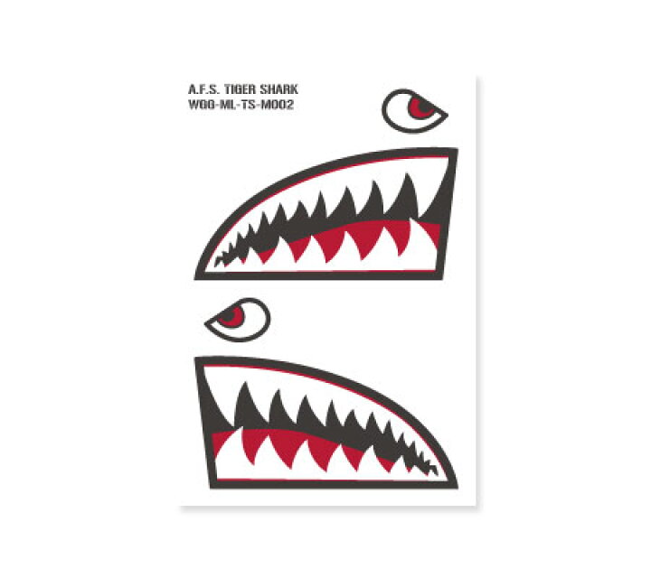 楽天市場 ミリタリー ステッカー アメリカン 車 おしゃれ かっこいい アウトドア スーツケース バイク カーステッカー 戦闘機 アメリカ軍 Us Air Force エアフォース ノーズアート Air Fighter Symbols タイガーシャーク 左右セット サイズm メール便ok Sc Tsm002