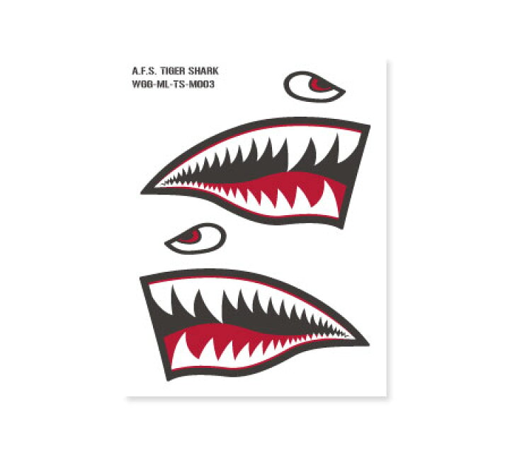 楽天市場 ミリタリー ステッカー アメリカン 車 おしゃれ かっこいい アウトドア スーツケース バイク カーステッカー 戦闘機 アメリカ軍 Us Air Force エアフォース ノーズアート Air Fighter Symbols タイガーシャーク 左右セット サイズm メール便ok Sc Tsm003