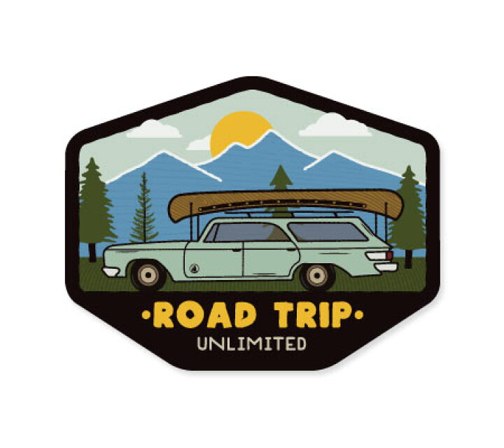 楽天市場 ステッカー アウトドア アメリカン おしゃれ スーツケース 車 バイク かっこいい キャンプ Vintage Outdoor Budges Road Trip メール便ok Sc Vob0 Ahd U S Junkyard