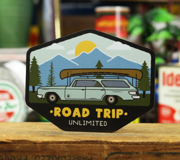 楽天市場 ステッカー アウトドア アメリカン おしゃれ スーツケース 車 バイク かっこいい キャンプ Vintage Outdoor Budges Road Trip メール便ok Sc Vob0 Ahd U S Junkyard