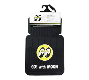 ムーンアイズ フロアマット 汎用 ラバーマット 車 カーマット カー用品 カーアクセサリー MOONEYES アイボール フロント用 2枚組_CM-MP075BK-MON