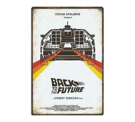 バックトゥザフューチャー ブリキ看板 サインプレート おしゃれ アメリカン アンティーク レトロ かっこいい サインボード ガレージ インテリア 壁 飾り デロリアン アメリカン雑貨 A4 バック・トゥ・ザ・フューチャー 【メール便OK】＿SP-AVSB1542-HRW