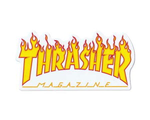 �X���b�V���[ THRASHER �X�e�b�J�[ ������� �A�����J�� ���������� �X�P�{�[ �X�g���[�g �u�����h �� �o�C�N FLAME �y���[����OK�z�QSC-THR005-GEN