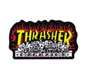�X���b�V���[ THRASHER �X�e�b�J�[ ������� �A�����J�� ���������� �X�P�{�[ �X�g���[�g �u�����h �� �o�C�N Skulls �y���[����OK�z�QSC-THR010-GEN