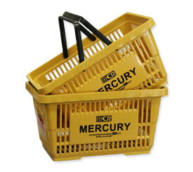 マーキュリー バスケット 収納 かご ポリプロピレン おしゃれ マーケットバスケット 買い物かご 洗濯物 洗車 小物入れ アメリカ アメリカン雑貨 MERCURY ベージュ 2個セット＿MC-MEMABABE2P-MCR