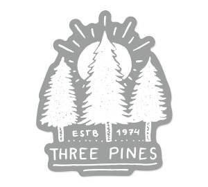 �X�e�b�J�[ �A�E�g�h�A �L�����v ������� �A�����J�� �� �X�[�c�P�[�X ���������� FOREST CAMP DECALS THREE PINES �y���[����OK�z�QSC-FC005-AHD