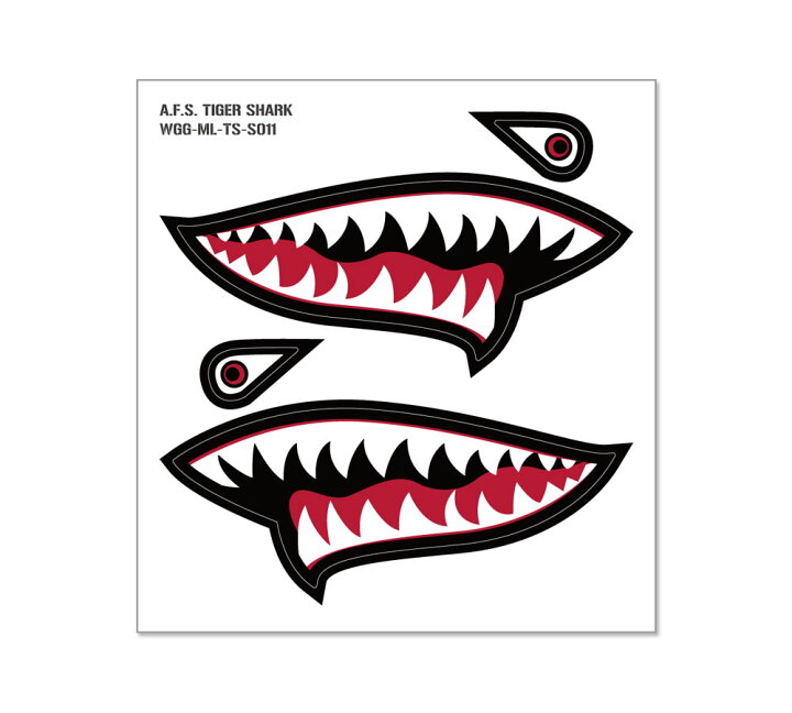 楽天市場 ミリタリー ステッカー アメリカン 車 おしゃれ かっこいい アウトドア スーツケース バイク カーステッカー 戦闘機 アメリカ軍 Us Air Force エアフォース ノーズアート Air Fighter Symbols タイガーシャーク 左右セット サイズs メール便ok Sc Tss011