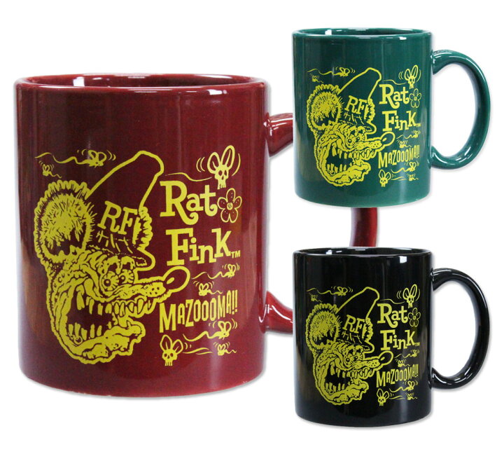 楽天市場 ラットフィンク マグカップ おしゃれ 陶器 かわいい キャラクター アメリカ アウトドア キャンプ スープマグ Ratfink スーパー マグカップ Tw Raf574 Mon U S Junkyard