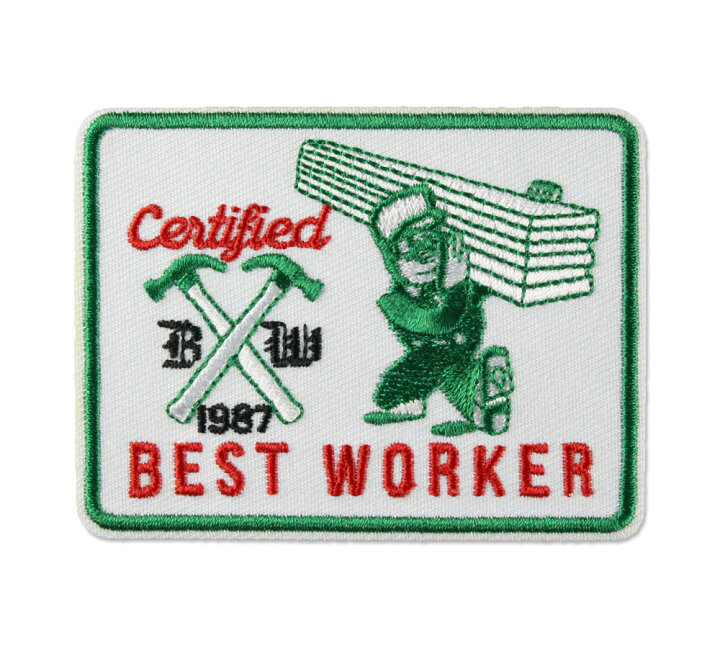 楽天市場 Best Worker ワッペン アイロン アメリカン アメカジ おしゃれ かっこいい ワークスタイル 企業系 カンパニー系 ジャケット トートバッグ メール便ok Wp Sho U S Junkyard