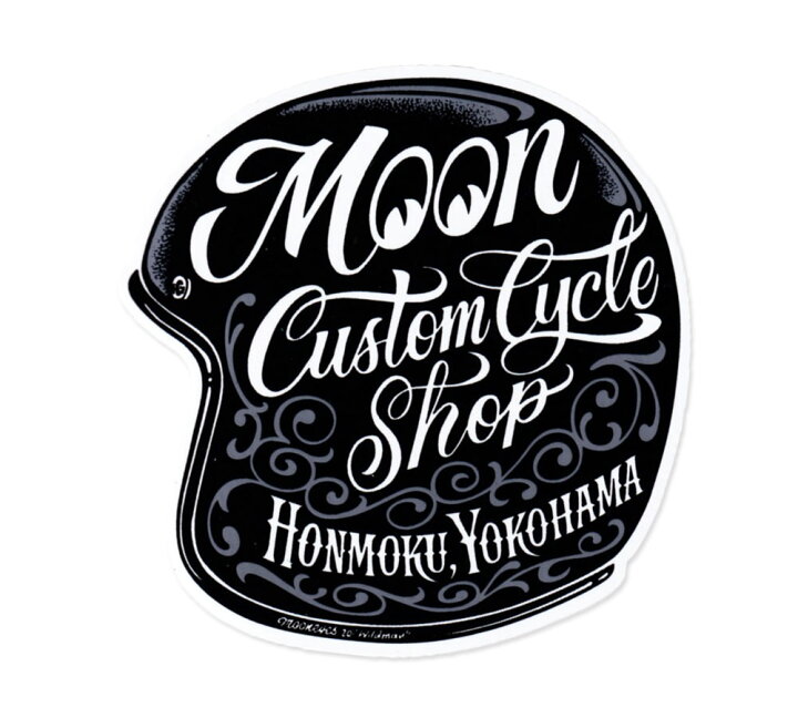 楽天市場 ムーンアイズ ステッカー バイク 車 アメリカン おしゃれ かっこいい カーステッカー アメ車 ホットロッド Mooneyes Moon Custom Cycle Shop ヘルメットステッカー メール便ok Sc Dm237 Mon U S Junkyard