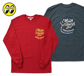 ムーンアイズ Tシャツ メンズ 長袖 アメカジ おしゃれ かっこいい ホットロッド レーシング モーター MOONEYES MOON Motorcycle ヘルメット ロングスリーブ Tシャツ 【メール便OK】＿TS-TML802-MON