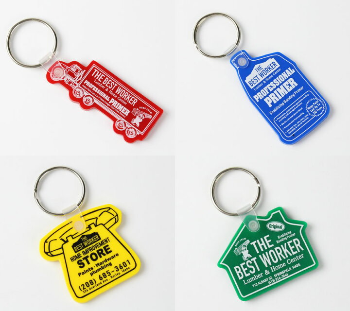 キーホルダー おしゃれ メンズ レディース キーリング 鍵 車 バイク 企業系 カンパニー アメリカン アメリカン雑貨 THE BEST WORKER ラバーキーホルダー 【メール便OK】_KH-BESTWORKER-SHO JUNKYARD バイカー ストリート サイン メタル キーホルダー ストラップ