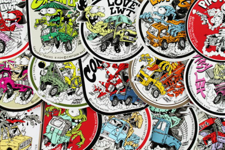 楽天市場 ステッカー 軽トラック モンスター かっこいい おしゃれ ホットロッド キャラクター アメリカン 車 バイク カーステッカー Samurai Trucks K Funk 貧乏暇なし メール便ok Sc K F07 Sxw U S Junkyard