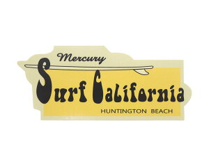 マーキュリー ステッカー アメリカン ブランド おしゃれ 車 スーツケース バイク かっこいい カーステッカー サーフィン MERCURY HUNTINGTON BEACH 【メール便OK】_MC-ME053776-MCR