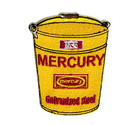 マーキュリー ワッペン アイロン アメリカン アメカジ おしゃれ かっこいい ワークスタイル 企業系 カンパニー系 ジャケット トートバッグ MERCURY バケツイエロー 【メール便OK】＿MC-MEWABUYE-MCR