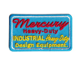 マーキュリー ワッペン アイロン アメリカン アメカジ おしゃれ かっこいい ワークスタイル 企業系 カンパニー系 ジャケット トートバッグ MERCURY プレートライトブルー 【メール便OK】＿MC-MEWAPLLB-MCR