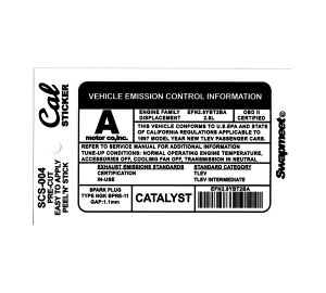 �X�e�b�J�[ �� �A�����J�� ������� ���������� �A�����J���G�� Swapmeet Cal STICKER VEHICLE EMISSION CONTROL INFORMATION �r�C�K�X�K����� �y���[����OK�z�QSC-SCS004-HBT