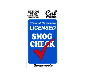 �X�e�b�J�[ �� �A�����J�� ������� ���������� �A�����J���G�� Swapmeet Cal STICKER SMOG CHECK �r�C�K�X�_�� �y���[����OK�z�QSC-SCS009-HBT