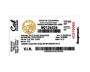 �X�e�b�J�[ �� �A�����J�� ������� ���������� �A�����J���G�� Swapmeet Cal STICKER VEHICLE INFORMATION LABEL �ԗ���񃉃x�� �y���[����OK�z�QSC-SCS010-HBT