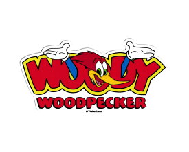 ウッディー・ウッドペッカー ステッカー アメリカン キャラクター アメリカ かわいい おしゃれ かっこいい Woody Woodpecker ダイカットステッカー WOODY WOODPECKER WIDELOGO 【メール便OK】＿SC-WWP010-HYS