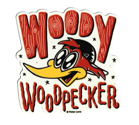 ウッディー・ウッドペッカー ステッカー アメリカン キャラクター アメリカ かわいい おしゃれ かっこいい Woody Woodpecker ダイカットステッカー WOODY WOODPECKER イラスト 【メール便OK】＿SC-WWP013-HYS