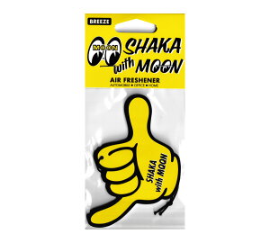 ムーンアイズ 芳香剤 車 吊り下げ トイレ カー用品 カーアクセサリー エアフレッシュナー ハワイ アメリカ ホットロッド MOONEYES MOON Shaka 【メール便OK】_AF-MG977YE-MON