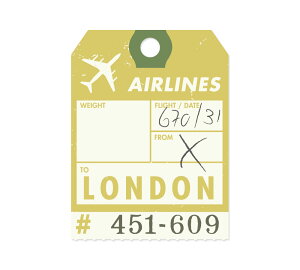 ステッカー スーツケース キャリーケース おしゃれ かっこいい レトロ 旅行 アメリカン雑貨 ヴィンテージバゲージラベルステッカー ロンドン 【メール便OK】_SC-VBL-01-003-AHD
