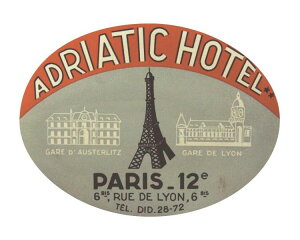XebJ[ ze g re[W   X[cP[X L[P[X s AJG Be[WzeYXebJ[ VINTAGE HOTELS STICKER 17 tX p y[