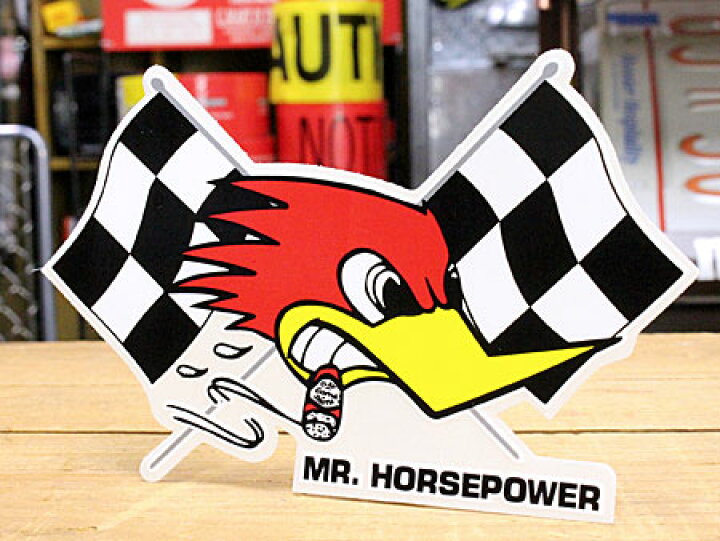 楽天市場 クレイスミス ステッカー 車 アメリカン キャラクター おしゃれ バイク ヘルメット かっこいい ウッドペッカー 鳥 ホットロッド アメ車 カーステッカー Clay Smith チェッカーフラッグ 右向き メール便ok Sc Csd0r Mon U S Junkyard