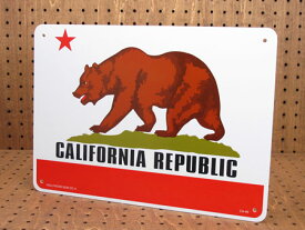 サインプレート 看板 サインボード 標識 カリフォルニア州旗 アメリカ アメリカン雑貨＿SP-CA46-SHO