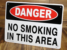 サインプレート 看板 サインボード 標識 DANGER 危険、禁煙エリア アメリカ アメリカン雑貨＿SP-CA06-SHO