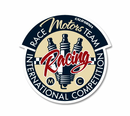 楽天市場 ステッカー アメリカン おしゃれ 車 バイク かっこいい ホットロッド カスタム レーシング カーステッカー California Racing Badges Race Team メール便ok Sc Crb6504 Ahd U S Junkyard