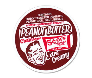 ステッカー アメリカン おしゃれ かっこいい 車 アウトドア スーツケース バイク ビンテージ カーステッカー 広告 ラベル PEANUT BUTTER_SC-JEL79-GEN