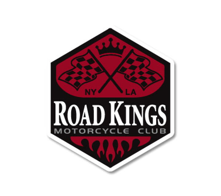 楽天市場 ステッカー アメリカン おしゃれ バイク 車 かっこいい ホットロッド カスタム レーシング カーステッカー Motor Club Icons Road Kings メール便ok Sc Mci105 Ahd U S Junkyard