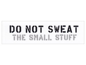 ステッカー ミリタリー アメリカン 車 バイク ステンシル ことわざ おしゃれ かっこいい 転写 世田谷ベース カーステッカー PST067 小さいことにくよくよするな 10pst 【メール便OK】_SC-PST067-SX