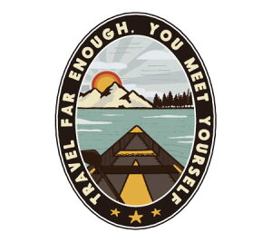 XebJ[ AEghA AJ  X[cP[X  oCN  Vintage Outdoor Budges D i z TRAVEL FAR y[OKzQSC-VOB003-AHD