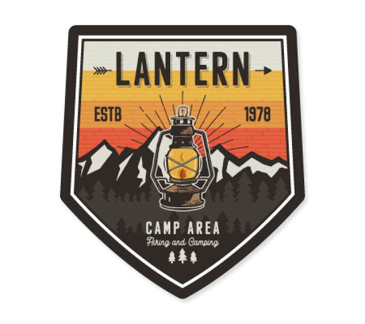 楽天市場 ステッカー アウトドア アメリカン おしゃれ スーツケース 車 バイク かっこいい キャンプ Vintage Outdoor Budges ランタン Lantern メール便ok Sc Vob014 Ahd U S Junkyard