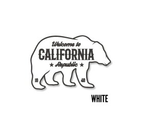 ステッカー アメリカン おしゃれ かっこいい 車 クマ 熊 カリフォルニア アウトドア キャンプ スーツケース カーステッカー Welcome to California Decal グリズリー サイズS 【メール便OK】＿SC-WCR1850S-AHD