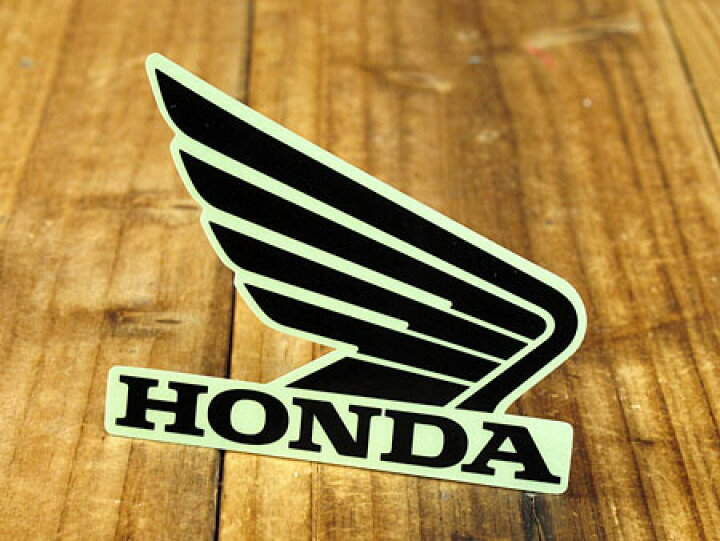 楽天市場 ステッカー ホンダ 車 アメリカン おしゃれ バイク ヘルメット かっこいい カーステッカー Honda ウイング ブラック 右向き メール便ok Sc R340 Tms U S Junkyard